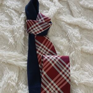 Tommy Hilfiger Red and Blue Plaid Tie